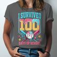 I Survived 100 Days Of School Baseball Drip Students Teacher Unisex Jersey T-Shirt
