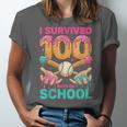 I Survived 100 Days Of School Baseball Ice Cream Drip Unisex Jersey T-Shirt