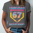 I Survived 67 Days Of School Baseball Trend For Boys Girls Unisex Jersey T-Shirt