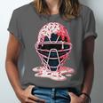 Valentine Baseball Catcher Mask Ice Cream Drip Tee For Boys Unisex Jersey T-Shirt