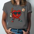 Valentines Day Baseball Red Heart Love Boys Kids Tee Unisex Jersey T-Shirt