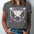 I Wear Purple For Alzheimers Awareness Baseball Heart Ribbon Unisex Jersey T-Shirt I Wear Purple For Alzheimers Awareness Baseball Heart Ribbon Unisex Jersey T-Shirt