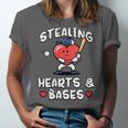 Women's Valentines Day Baseball Stealing Hearts Bases Boys Kids Men Unisex Jersey T-Shirt Women's Valentines Day Baseball Stealing Hearts Bases Boys Kids Men Unisex Jersey T-Shirt