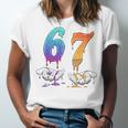 67 Meme Baseball Kids Girls Humor Number 6 7 Unisex Jersey T-Shirt 67 Meme Baseball Kids Girls Humor Number 6 7 Unisex Jersey T-Shirt