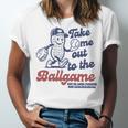 Take Me Out To The Ball Game Retro Peanuts Baseball Sports Unisex Jersey T-Shirt