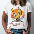 Bananas Baseball Sunset Retro Fruit Sports Boys Kids Men Premium Tri-Blend Unisex Jersey T-Shirt