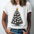 Baseball Christmas Tree Men Boys Youth Santa Sports Unisex Jersey T-Shirt