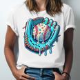 Baseball Drip Ice Cream Sprinkles Baseball Player Premium Tri-Blend Unisex Jersey T-Shirt