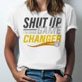 Baseball Fan Shut Up I'm Doing Game Changer Premium Tri-Blend Unisex Jersey T-Shirt