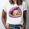 Baseball Glove Drip Shirt Ice Cream Dripping Girls Pocket Premium Unisex Jersey T-Shirt