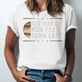 Baseball Hit Hard Run Fast Turn Left Men Boys Unisex Jersey T-Shirt