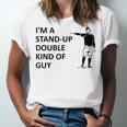 Baseball Pun Saying I'm a Stand Up Double Type Of Guy Unisex Jersey T-Shirt