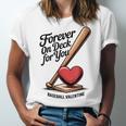 Baseball Valentine Forever On Deck For You Tee Unisex Jersey T-Shirt