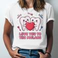 Cute Dentist Valentine Love You To The Molars Teeth Pun Raglan Baseball Tee Unisex Jersey T-Shirt
