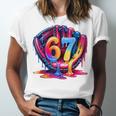 Gen Alpha Slang Ice Cream Drip Six Seven 67 Baseball Catcher Unisex Jersey T-Shirt
