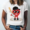 Heart Playing Baseball Valentine Baseball Unisex Jersey T-Shirt Heart Playing Baseball Valentine Baseball Unisex Jersey T-Shirt