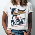 Pat's Pocket Pancakes Flag Baseball On Pancake Unisex Jersey T-Shirt Pat's Pocket Pancakes Flag Baseball On Pancake Unisex Jersey T-Shirt