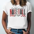 Retro Checkered Tired But Caffeinated Baseball Mom Leopard Unisex Jersey T-Shirt Retro Checkered Tired But Caffeinated Baseball Mom Leopard Unisex Jersey T-Shirt