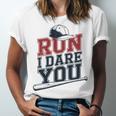 Run I Dare You Baseball Catcher Player Fan Unisex Jersey T-Shirt Run I Dare You Baseball Catcher Player Fan Unisex Jersey T-Shirt