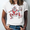 Santa Playing Baseball Catcher Merry Christmas Sport Player Unisex Jersey T-Shirt Santa Playing Baseball Catcher Merry Christmas Sport Player Unisex Jersey T-Shirt