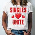Singles Unite Valentines Day Humor For Singles Raglan Baseball Tee Unisex Jersey T-Shirt Singles Unite Valentines Day Humor For Singles Raglan Baseball Tee Unisex Jersey T-Shirt