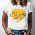 Strike Out Childhood Cancer Boys Baseball Drip Gold Ribbon Unisex Jersey T-Shirt Strike Out Childhood Cancer Boys Baseball Drip Gold Ribbon Unisex Jersey T-Shirt
