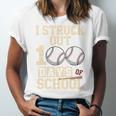 I Struck Out 100 Days Of School Baseball Fan Students Batter Premium Tri-Blend Unisex Jersey T-Shirt