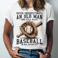 Never Underestimate Old Man Plays Baseball In His Seventies Unisex Jersey T-Shirt Never Underestimate Old Man Plays Baseball In His Seventies Unisex Jersey T-Shirt