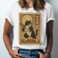 Vintage Japanese Ukiyo-e Baseball Cat Batting Unisex Jersey T-Shirt Vintage Japanese Ukiyo-e Baseball Cat Batting Unisex Jersey T-Shirt