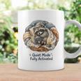 Quiet Mode Fully Activated Cozy Sleeping Raccoon Book Lover Coffee Mug White Quiet Mode Fully Activated Cozy Sleeping Raccoon Book Lover Coffee Mug White