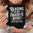 Reading Is My Favorite Sport Book Lover Coffee Mug Black