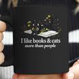 I Like Books & Cats More Than People Cat Book Lover Reading Coffee Mug