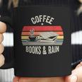 Coffee Books And Rain Retro Vintage Book Lover Reading Coffee Mug