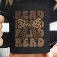 Read Coquette Bow Retro Western Groovy Leopard Reading Coffee Mug