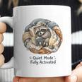 Quiet Mode Fully Activated Cozy Sleeping Raccoon Book Lover Coffee Mug Quiet Mode Fully Activated Cozy Sleeping Raccoon Book Lover Coffee Mug