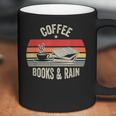 Coffee Books And Rain Retro Vintage Book Lover Reading Coffee Mug