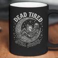 Dead Tired Still Awake Skeleton Moon Reading Coffee Mug