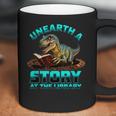 Unearth A Story At The Library Dinosaur Reading Coffee Mug