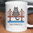 San Francisco Cat Golden Gate Bridge Book Lover Coffee Mug