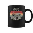 Coffee Books And Rain Retro Vintage Book Lover Reading Coffee Mug
