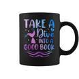 Cute Mermaid Librarian Teacher Dive Into A Good Book Reading Coffee Mug Cute Mermaid Librarian Teacher Dive Into A Good Book Reading Coffee Mug