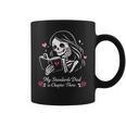 Dark Romance Pajama Skeleton Costume Woman Book Reading Coffee Mug