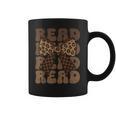 Read Coquette Bow Retro Western Groovy Leopard Reading Coffee Mug