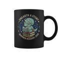 Unearth A Story Summer Reading 2026 Cute Dinosaur Reading Coffee Mug