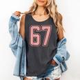 6 7 Number 67 Baseball Meme Tee For Women Comfort Colors Tank Top Pepper