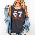 67 Trend Baseball Glove Number Style Comfort Colors Tank Top Pepper