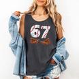 67 Trend Baseball Six Seven Number For Boys Men Comfort Colors Tank Top Pepper