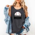 American Flag Patriotic Game Day Baseball Mom Comfort Colors Tank Top Pepper