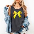 Baseball Bow Baseball Mom Women Baseball Mama Comfort Colors Tank Top Pepper