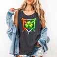 Baseball Drip Ice Cream St Patricks Day Shamrock Lucky Comfort Colors Tank Top Pepper